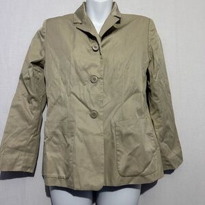 Eddie Bauer classic beige blazer jacket size 2